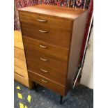 AVOLON YATTON TALL BOY CHEST OF DRAWERS 1950S