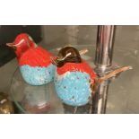 PAIR OF MURANO BIRDS 9CMS (H) APPROX