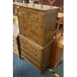 WALNUT VENEER 9 DRAWER CHEST