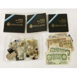 COLLECTION OF MIXED WORLD COINS & BANKNOTES