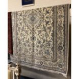 FINE CENTRAL PERSIAN PART SILK NAIN CARPET 300CMS X 200CMS