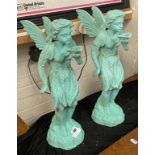 PAIR OF CAST IRON FAIRIES - 50 CMS (H)