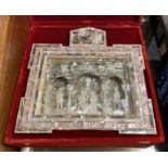 MOTHER OF PEARL RELIGIOUS CRIB SCENE IN ORIGINAL BOX