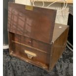 1930'S PORTABLE DOCUMENT CABINET INCL. DOCUMENTS & KEY