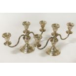 PAIR OF SILVER CANDELABRA APPROX 51OZ