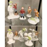 SIX ROYAL SNOWMAN FIGURES WITH BOXES