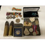 COLLECTION OF MEDALS & INTERESTING ITEMS