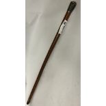 ORIENTAL SILVER TOPPED WALKING STICK