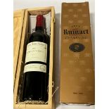 2002 CHATEAU LA CLAYMORE BORDEAUX WITH A BOTTLE OF RUINART CHAMPAGNE - BOXED