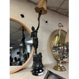 ART NOUVEAU STYLE FIGURE TABLE LAMP 62CMS (H)