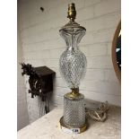 CUT GLASS TABLE LAMP - 46CMS (H)