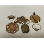 QTY OF 9CT GOLD ITEMS - 20 GRAMS APPROX