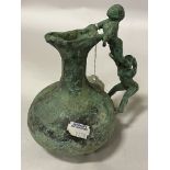 EARLY BRONZE URN 17CMS (H)