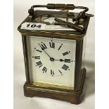 BRASS CARRIAGE CLOCK WITH KEYS