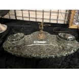 ANTIQUE MARBLE INKSTAND