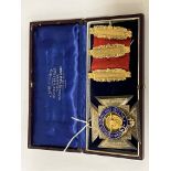 HM SILVER MASONIC ORDER MEDAL IN BOX