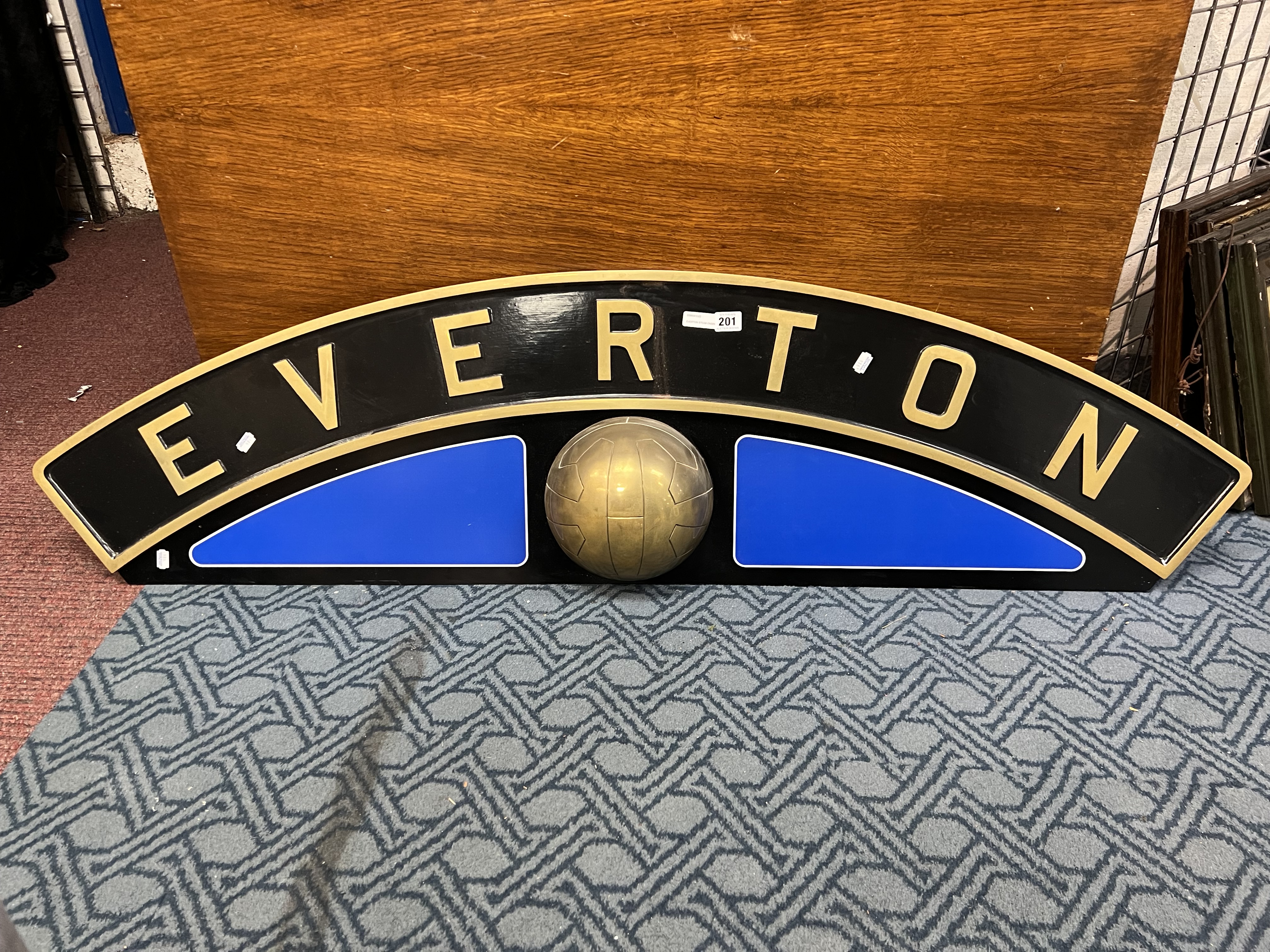 EVERTON BRASS STEAM ENGINE PLATE 150CMS X 40CMS