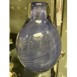 MID CENTURY VENINI MURANO ART GLASS VASE - SIGNED ON BASE - 19CMS (H)