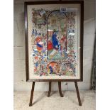 FRAMED WATERCOLOUR ON EASEL STAND - 20 INCHES APPROX