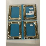 PAIR OF CONTINENTAL SILVER DOUBLE PHOTO FRAMES 4.5 INCHES X 3.5 INCHES