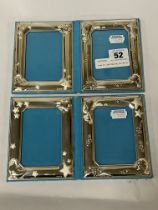 PAIR OF CONTINENTAL SILVER DOUBLE PHOTO FRAMES 4.5 INCHES X 3.5 INCHES