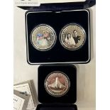 COMMEMORATIVE SILVER COINS - 2 SETS