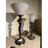 PAIR OF ART NOUVEAU STYLE FIGURE TABLE LAMPS