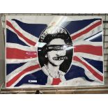 GOD SAVE THE QUEEN BY JAMIE REID- LTD EDITION 230/300 SIGNED PRINT 1997, FRAMED