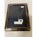HM SILVER PHOTO FRAME 8'' X 6'' APPROX