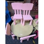 CHILDREN'S TABLE & 6 CHAIRS