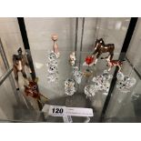 QTY OF SWAROVSKI CRYSTAL ANIMALS TO INCLUDE SOME BESWICK