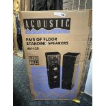 PAIR OF FLOOR STANDING SPEAKERS - ACCOUSTIC SOLUTIONS - BOXED