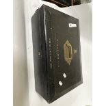 MINISTERIAL BLACK LEATHER DISPATCH BOX INSCRIBED - SIR WILLIAM DE ABNEY K.C.B TO INCLUDE COPY OF