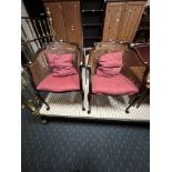 TWO BERGERE CHAIRS