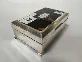 H/M SILVER CIGARETTE BOX 1929