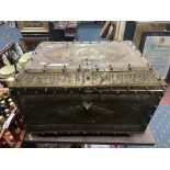 ISLAMIC MOORISH BRASS CASKET 24'' X 18'' X 16'' APPROX