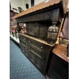 CARVED OAK SIDEBOARD