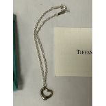 TIFFANY & CO SILVER OPEN HEART BRACELET - ELSA PERETTI