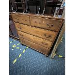 VICTORIAN INLAID FIVE DRAWER CHEST