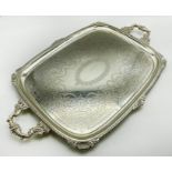 HALLMARKED SILVER 1899 SHEFFIELD TRAY