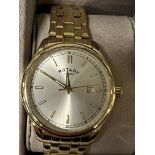 ROTARY GENTS WATCH - ORIGINAL BOX & PAPERWORK