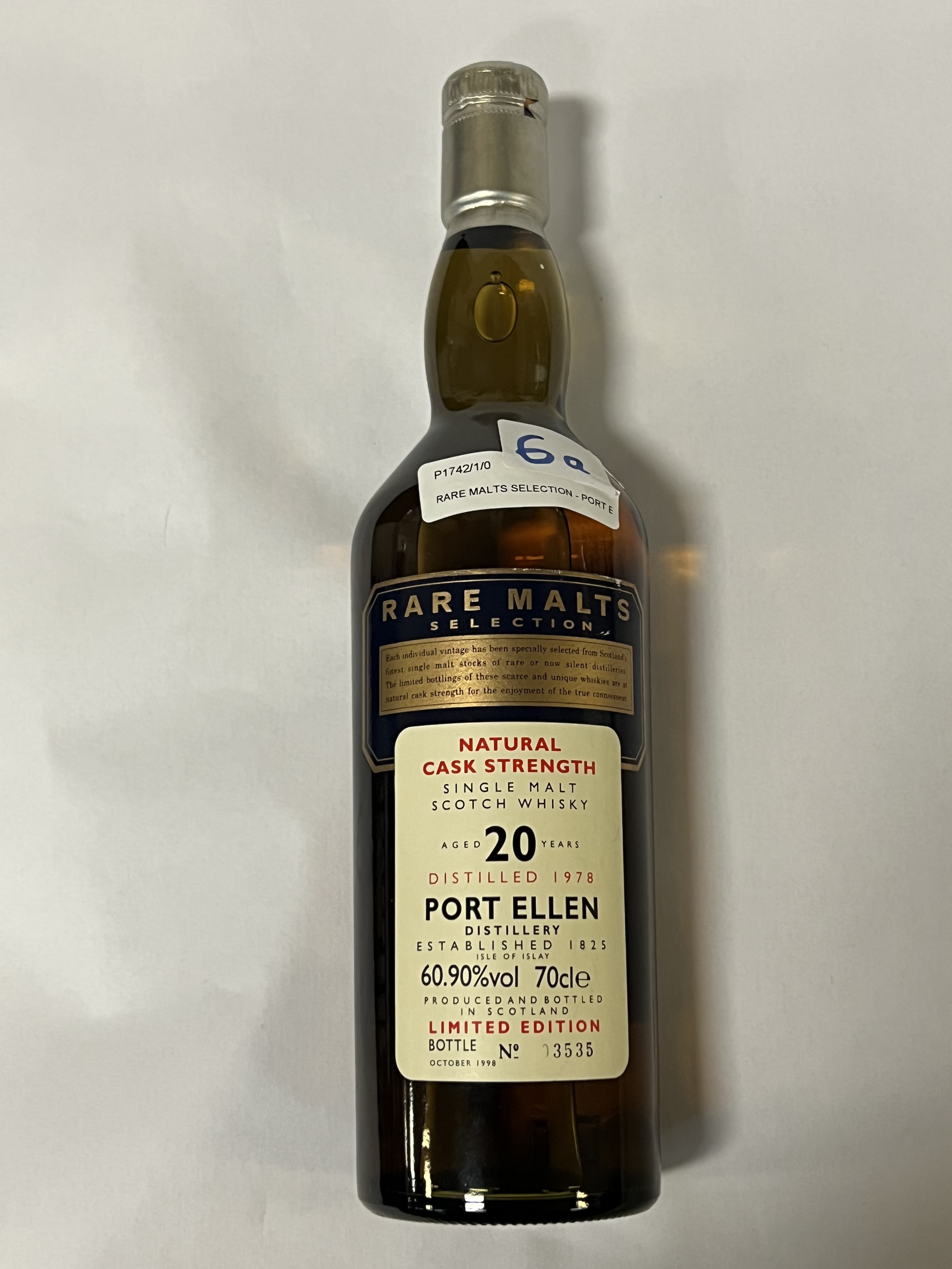 RARE MALTS SELECTION - PORT ELLEN - AGED 20 YEARS SINGLE MALT WHISKEY 70CL LTD EDITION BOTTLE NUMBER