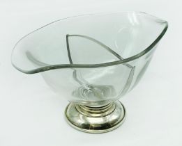 SILVER AND GLASS SWEET DISH
