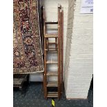 WOODEN EXTENDABLE STEP LADDERS