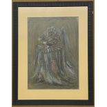 TWO MIXED-MEDIA PICTURES OF THEATRICAL COSTUME DESIGN BY BERKELEY SUTCLIFFE CANTERVILLE GHOST