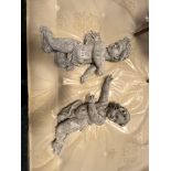 PAIR OF FLYING CHERUB WALL PLAQUES