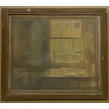 DAVID TINDLE - FIRST FLOOR CAFE - EGG TEMPERA ON BOARD