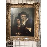 UNSIGNED OIL ON BOARD - SPANISH SCHOOL FRAMED PICTURE (EARLY 19TH CENTURY (50CMS X 43CMS)