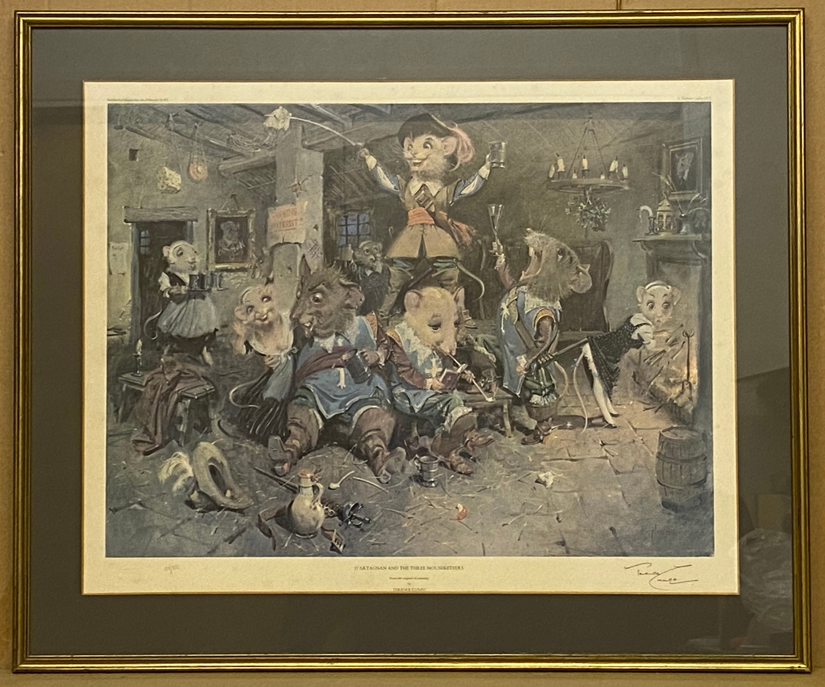 D'ARTAGNAN AND THE THREE MOUSEKETEERS FRAMED SIGNED LIMITED EDITION PRINT