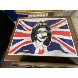 GOD SAVE THE QUEEN BY JAMIE REID- LTD EDITION 230/300 SIGNED PRINT 1997, FRAMED